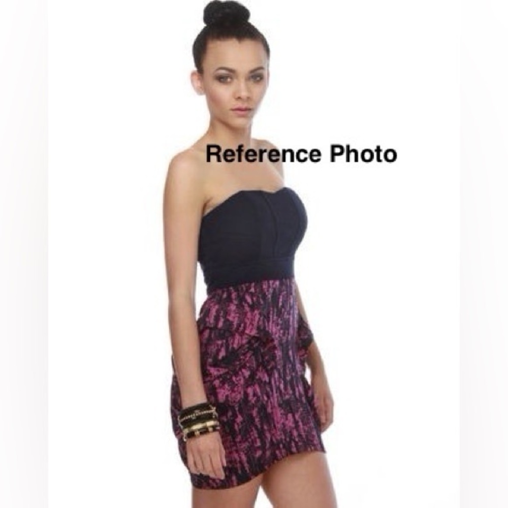 Bebe Black Corset Style Draped Shimmer Dress